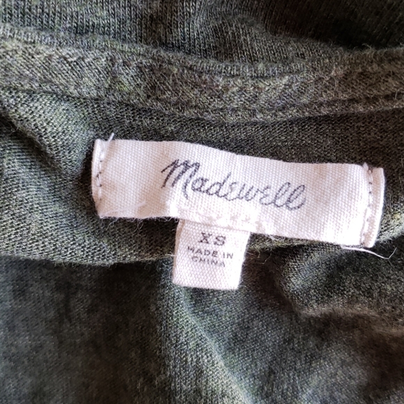 MADEWELL Green V-Neck Jersey Tank Dress sz XS - Picture 6 of 10